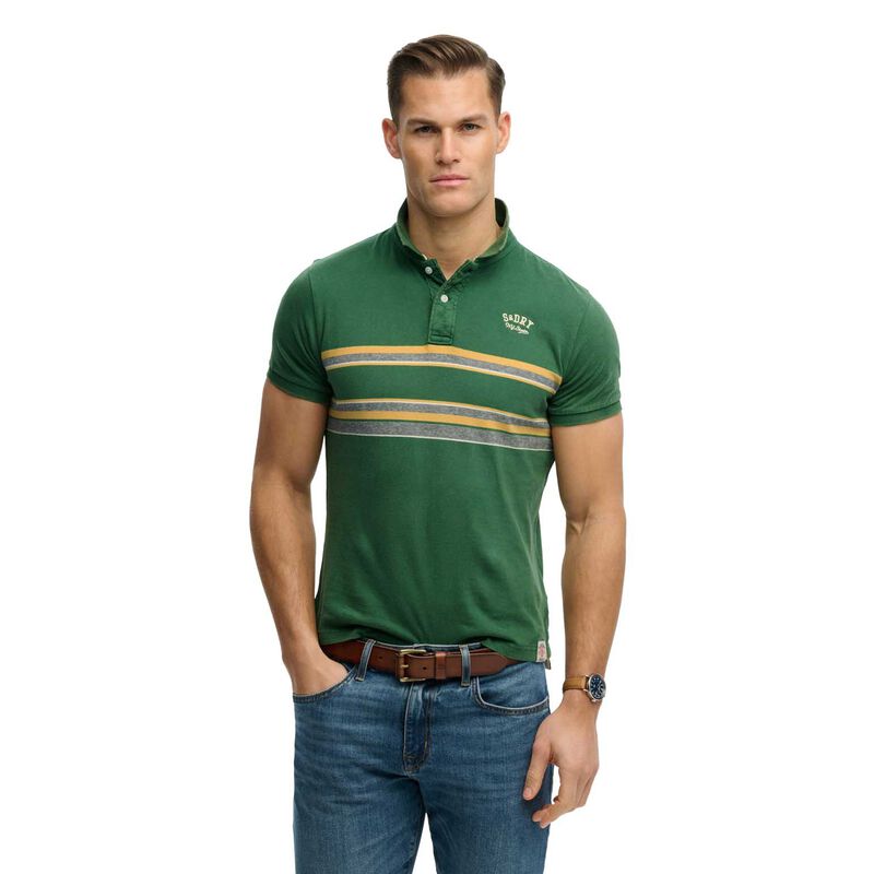 Superdry Vintage Stripe Jersey Polo image number 0
